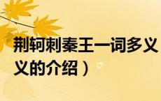 荆轲刺秦王一词多义（关于荆轲刺秦王一词多义的介绍）