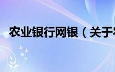 农业银行网银（关于农业银行网银的介绍）