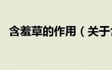 含羞草的作用（关于含羞草的作用的介绍）