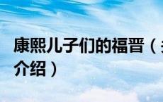 康熙儿子们的福晋（关于康熙儿子们的福晋的介绍）