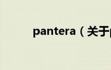 pantera（关于pantera的介绍）