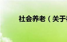社会养老（关于社会养老的介绍）