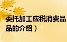 委托加工应税消费品（关于委托加工应税消费品的介绍）