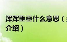 浑浑噩噩什么意思（关于浑浑噩噩什么意思的介绍）