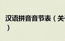 汉语拼音音节表（关于汉语拼音音节表的介绍）