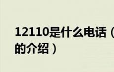 12110是什么电话（关于12110是什么电话的介绍）