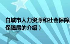 白城市人力资源和社会保障局（关于白城市人力资源和社会保障局的介绍）