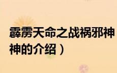 霹雳天命之战祸邪神（关于霹雳天命之战祸邪神的介绍）