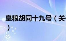 皇粮胡同十九号（关于皇粮胡同十九号的介绍）