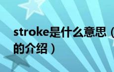 stroke是什么意思（关于stroke是什么意思的介绍）