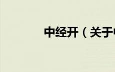 中经开（关于中经开的介绍）