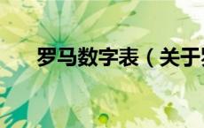 罗马数字表（关于罗马数字表的介绍）