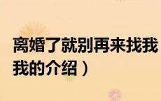 离婚了就别再来找我（关于离婚了就别再来找我的介绍）