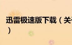 迅雷极速版下载（关于迅雷极速版下载的介绍）