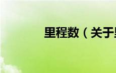 里程数（关于里程数的介绍）