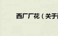西厂厂花（关于西厂厂花的介绍）