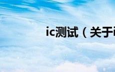 ic测试（关于ic测试的介绍）