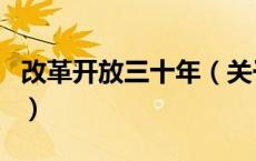 改革开放三十年（关于改革开放三十年的介绍）