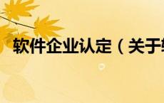 软件企业认定（关于软件企业认定的介绍）