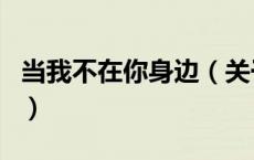 当我不在你身边（关于当我不在你身边的介绍）