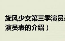 旋风少女第三季演员表（关于旋风少女第三季演员表的介绍）
