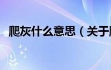 爬灰什么意思（关于爬灰什么意思的介绍）