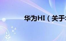 华为HI（关于华为HI的介绍）