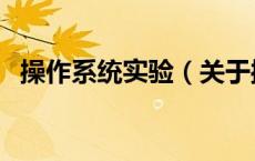 操作系统实验（关于操作系统实验的介绍）