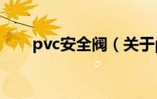 pvc安全阀（关于pvc安全阀的介绍）