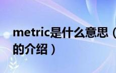 metric是什么意思（关于metric是什么意思的介绍）