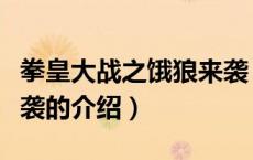 拳皇大战之饿狼来袭（关于拳皇大战之饿狼来袭的介绍）