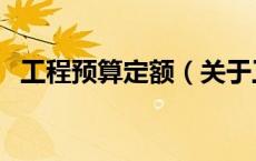 工程预算定额（关于工程预算定额的介绍）