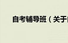 自考辅导班（关于自考辅导班的介绍）