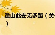 逢山此去无多路（关于逢山此去无多路的介绍）