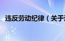 违反劳动纪律（关于违反劳动纪律的介绍）