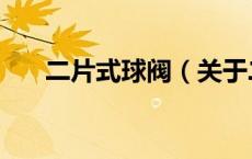 二片式球阀（关于二片式球阀的介绍）