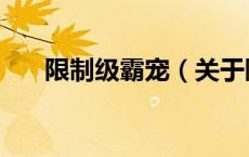 限制级霸宠（关于限制级霸宠的介绍）