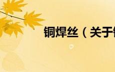 铜焊丝（关于铜焊丝的介绍）