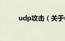 udp攻击（关于udp攻击的介绍）