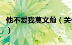他不爱我莫文蔚（关于他不爱我莫文蔚的介绍）