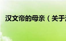 汉文帝的母亲（关于汉文帝的母亲的介绍）