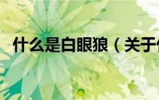什么是白眼狼（关于什么是白眼狼的介绍）