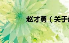 赵才勇（关于赵才勇的介绍）
