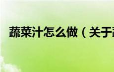 蔬菜汁怎么做（关于蔬菜汁怎么做的介绍）