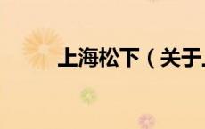 上海松下（关于上海松下的介绍）