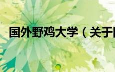 国外野鸡大学（关于国外野鸡大学的介绍）