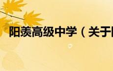 阳羡高级中学（关于阳羡高级中学的介绍）