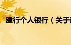 建行个人银行（关于建行个人银行的介绍）