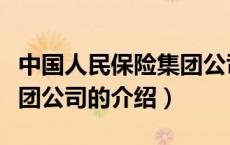 中国人民保险集团公司（关于中国人民保险集团公司的介绍）