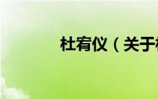 杜宥仪（关于杜宥仪的介绍）